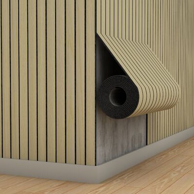 Brandvertragend PVC-bescherming Flexibel houten wandpaneelbehang voor woondecoratie