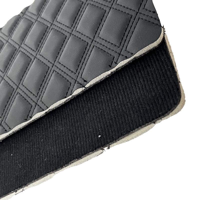 PU PVC synthetisch leder borduren Xpe Foam Burr backing voor auto vloermat