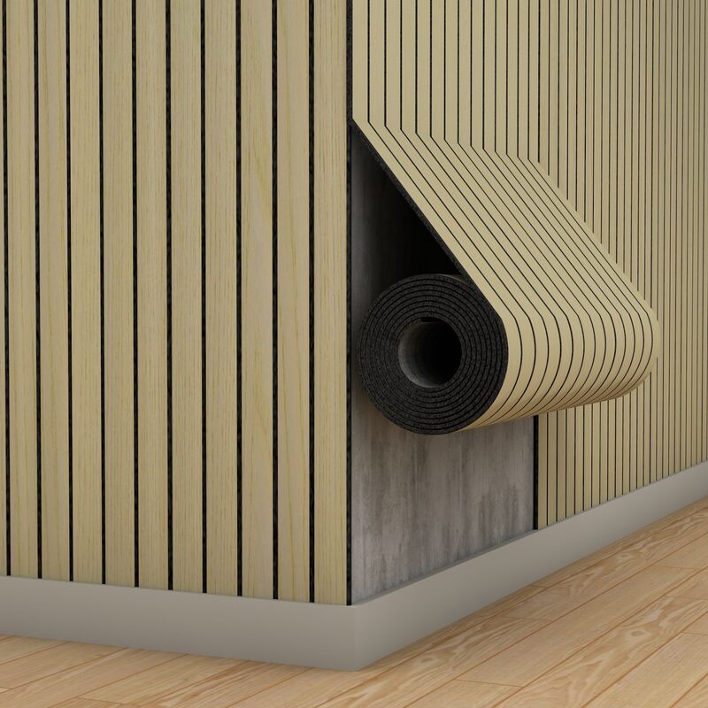 Brandvertragend PVC-bescherming Flexibel houten wandpaneelbehang voor woondecoratie