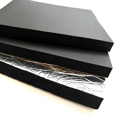 Zwarte zelfklevende EPDM cellulaire rubberplaat aluminiumfolie kleverig eenzijdig schuim